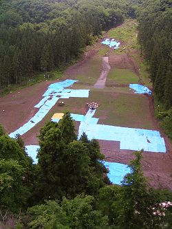 地滑り現場 (長野市芋井)
